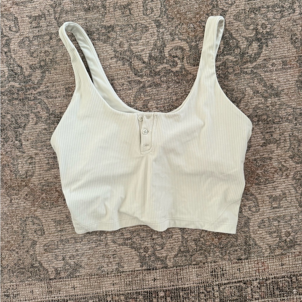 lululemon align Cream Ribbed Tank Top